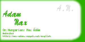 adam max business card